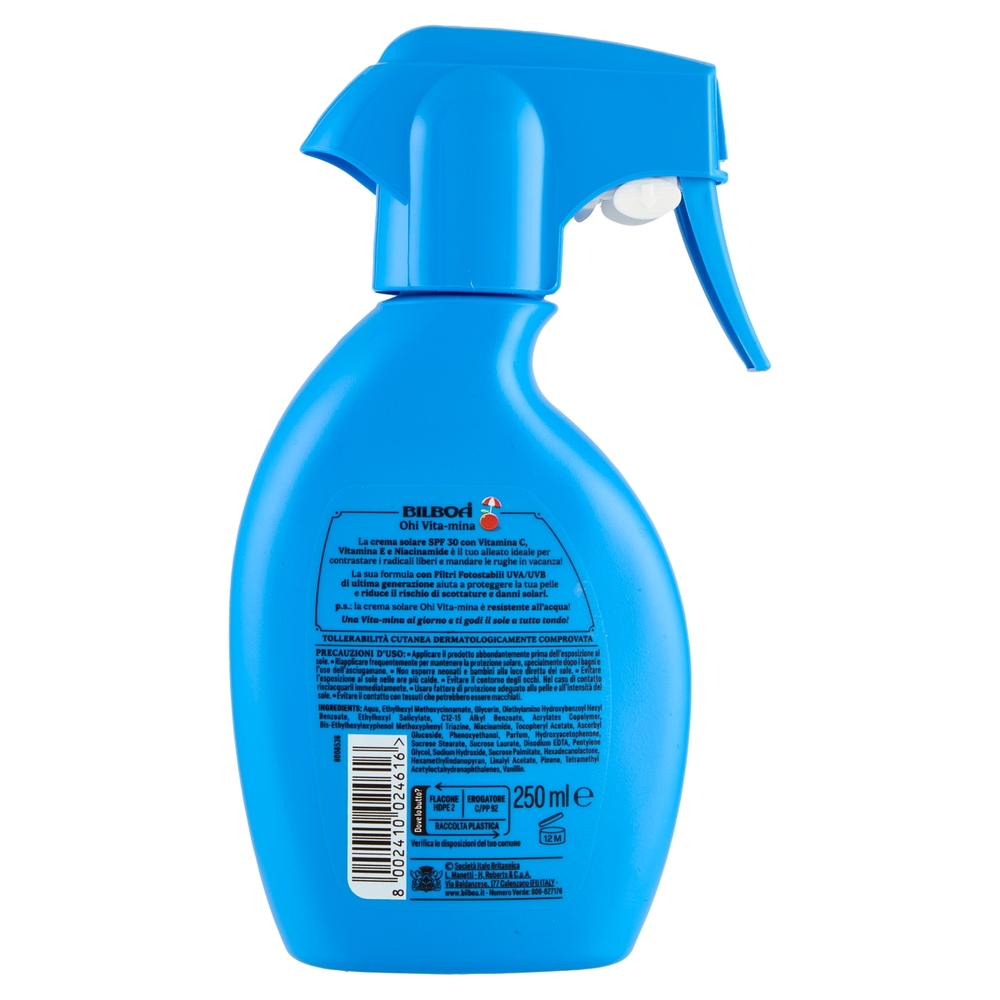 Bilboa Ohi Vita-mina 30 Protezione Alta con Multivitamina 250 ml